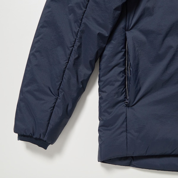 Navy Men Uniqlo Light Warm Padded Parka | ZMJXUW-596