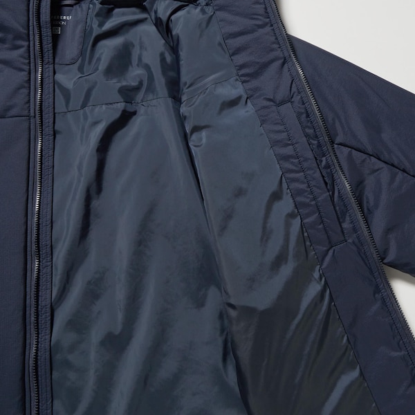 Navy Men Uniqlo Light Warm Padded Parka | ZMJXUW-596