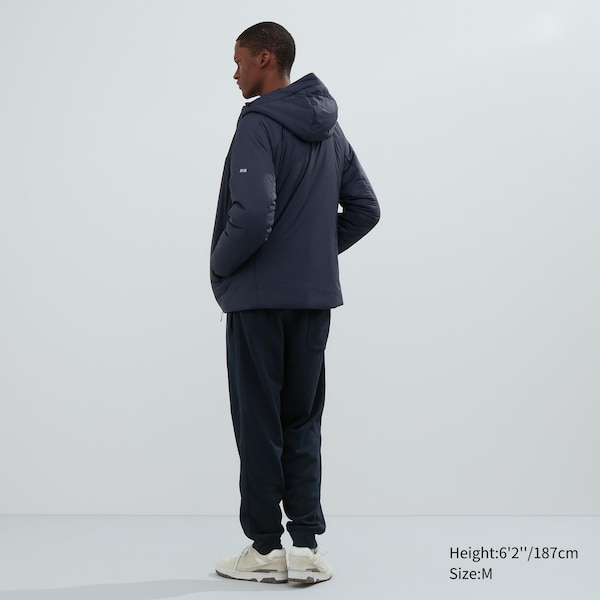 Navy Men Uniqlo Light Warm Padded Parka | ZMJXUW-596