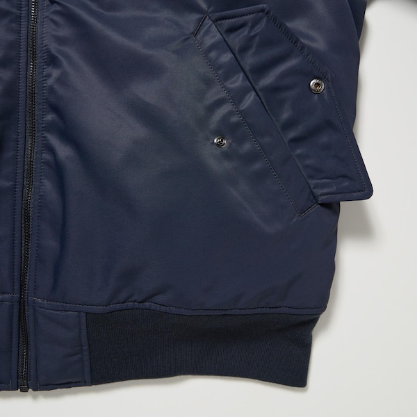 Navy Men Uniqlo MA-1 Blouson jackets | ITMAOU-160