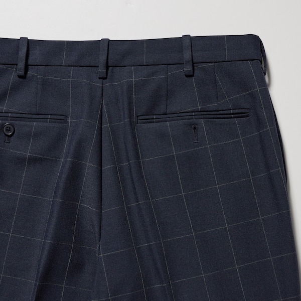 Navy Men Uniqlo Smart Ankle Pants | 3821-CGEKX