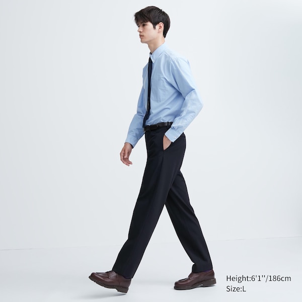 Navy Men Uniqlo Smart Ankle Pants | 6825-WMCQL