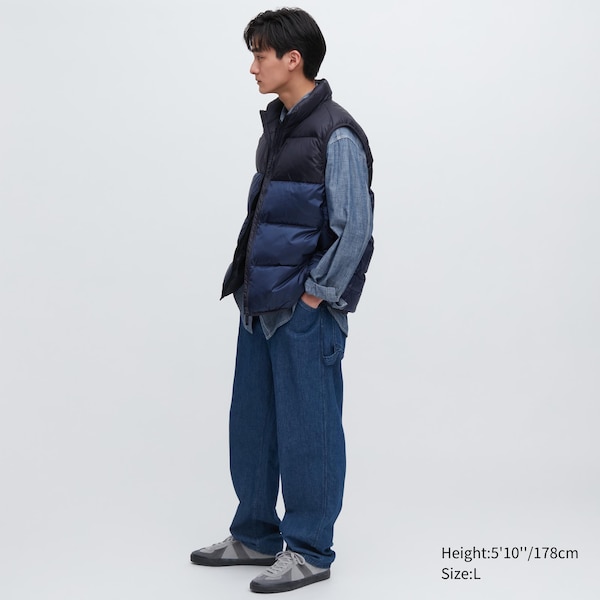 Navy Men Uniqlo Ultra Light Down Vest | TFOMRL-026