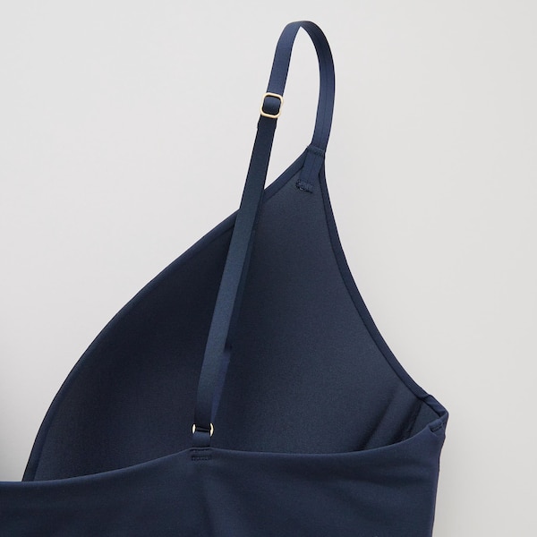 Navy Women Uniqlo AIRism Plunging Camisole Bra Tops | 3256-UIXDG