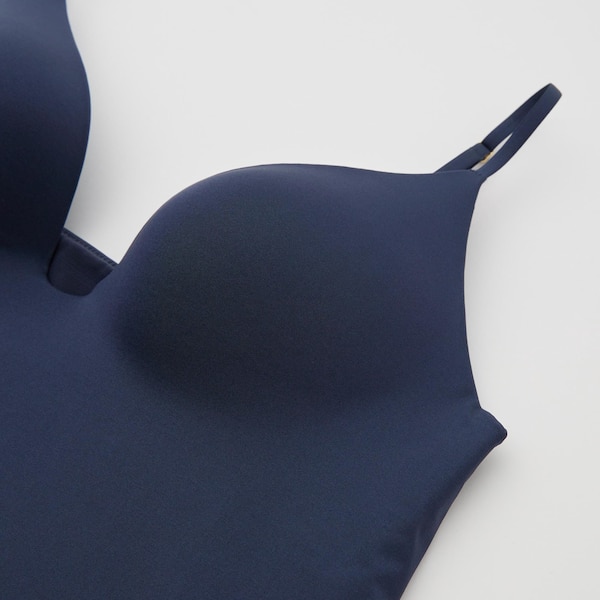 Navy Women Uniqlo AIRism Plunging Camisole Bra Tops | 3256-UIXDG