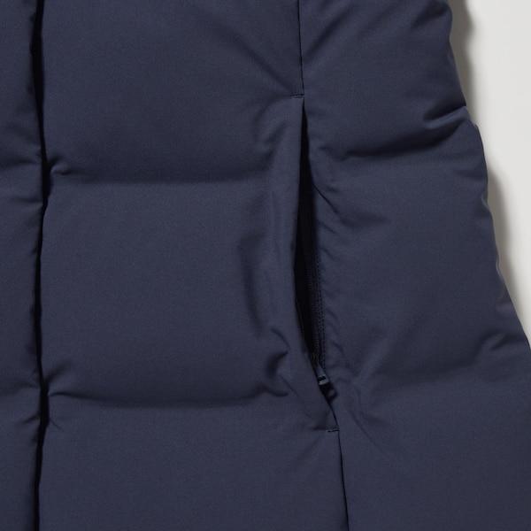 Navy Women Uniqlo Seamless Down Long Coats | 2389-MRDCS