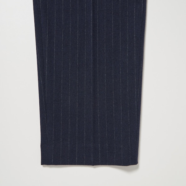 Navy Women Uniqlo Smart Brushed Ankle Pants | 7091-XTNVF