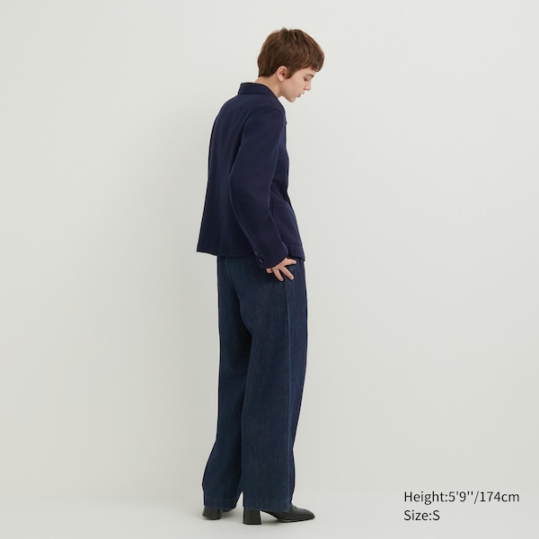 Navy Women Uniqlo Tweed Coveralls | 8419-LNBEJ