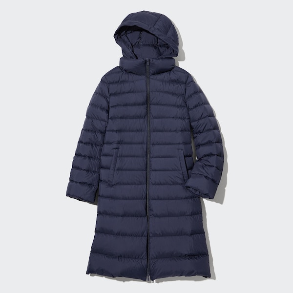 Navy Women Uniqlo Ultra Light Down Long Coats | 6291-WJQOV