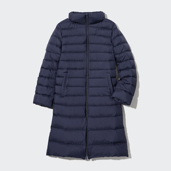 Navy Women Uniqlo Ultra Light Down Long Coats | 6291-WJQOV