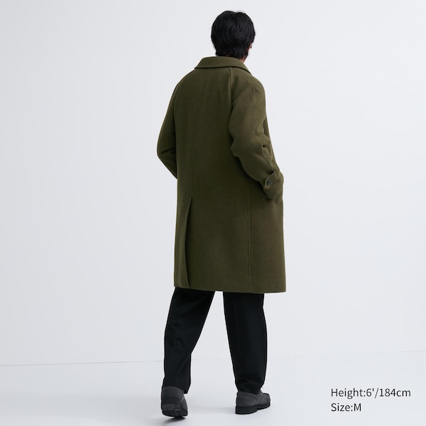 Olive Men Uniqlo Balmacaan Coats | FDVTOB-738