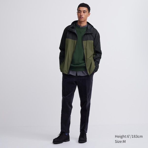 Olive Men Uniqlo Pocketable UV Protection 3D Cut Parka | AMZHGN-126