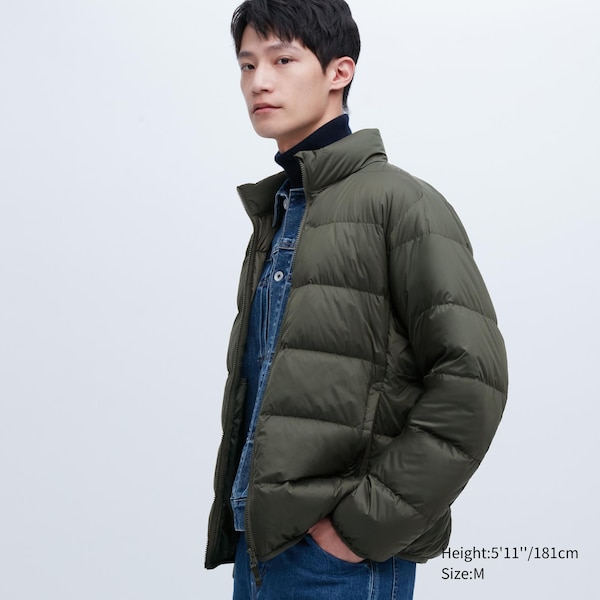 Olive Men Uniqlo Ultra Light Down jackets | 8562-BDAKV