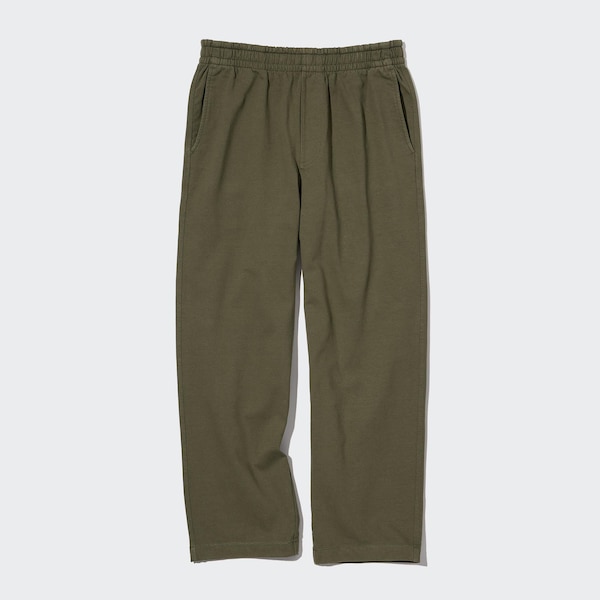 Olive Men Uniqlo Washed Jersey Ankle Pants | 6017-UZGJN