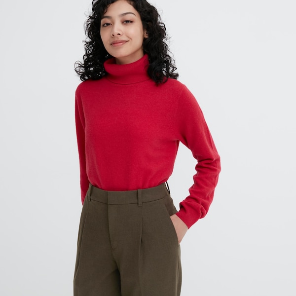 Olive Women Uniqlo HEATTECH Pleated Tapered Pants | 3896-PALXG