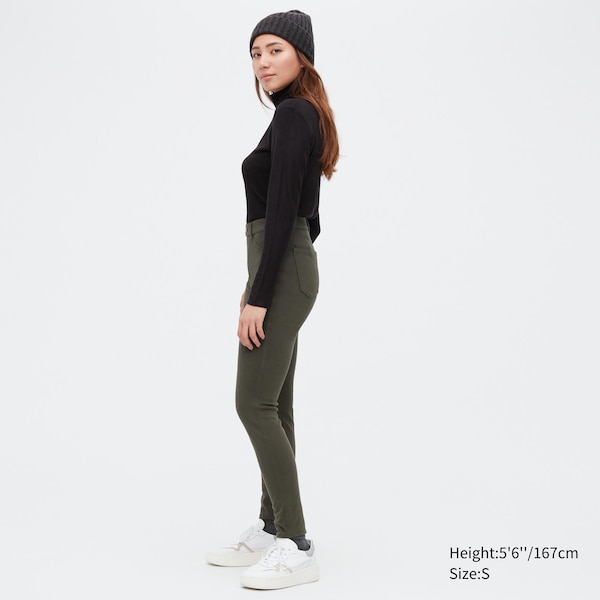 Olive Women Uniqlo HEATTECH Ultra Stretch High-Rise Leggings Pants | 6275-DJLRC