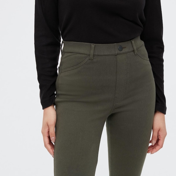 Olive Women Uniqlo HEATTECH Ultra Stretch High-Rise Leggings Pants | 6275-DJLRC