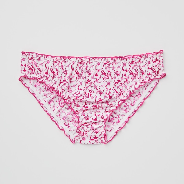 Pink Women Uniqlo Frilled Mid-Rise Briefs | 9653-LUHCO