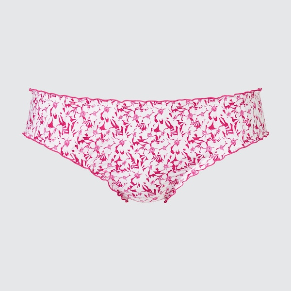 Pink Women Uniqlo Frilled Mid-Rise Briefs | 9653-LUHCO