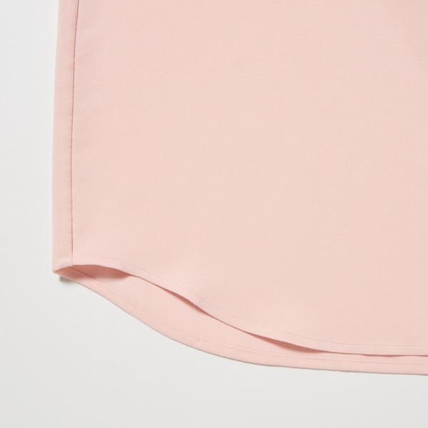 Pink Women Uniqlo Rayon Long-Sleeve Shirts | 3596-TOSQR