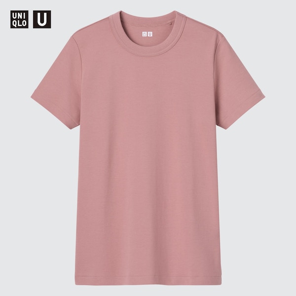 Pink Women Uniqlo U Crew Neck Short-Sleeve T Shirts | 8150-BMRHN