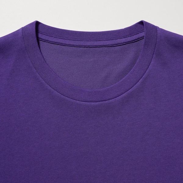 Purple Men Uniqlo Dry Crew Neck Short-Sleeve Color T Shirts | 5703-FPJAU