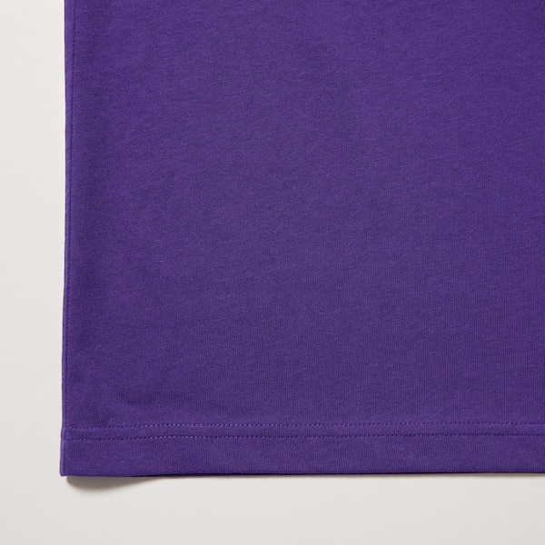 Purple Men Uniqlo Dry Crew Neck Short-Sleeve Color T Shirts | 5703-FPJAU