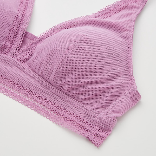 Purple Women Uniqlo Wireless Bras | 7340-DVSTJ