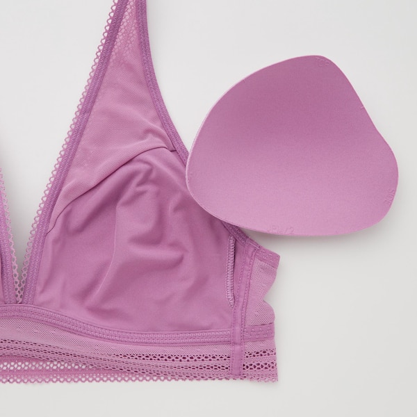 Purple Women Uniqlo Wireless Bras | 7340-DVSTJ