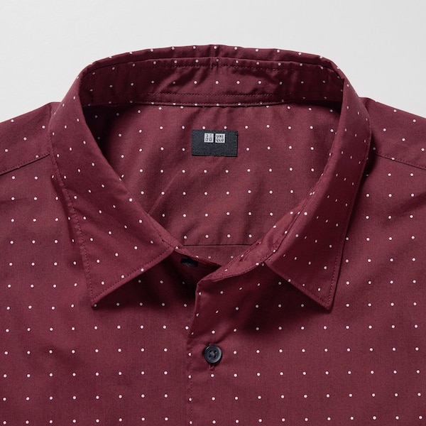 Red Men Uniqlo Extra Fine Cotton Short-Sleeve Shirts | 8534-IFMYL