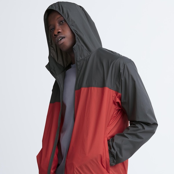 Red Men Uniqlo Pocketable UV Protection 3D Cut Parka | DPLVRJ-258