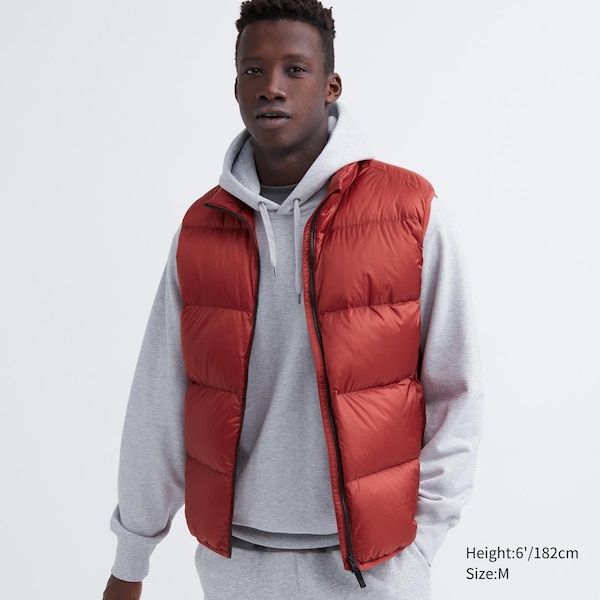 Red Men Uniqlo Ultra Light Down Vest | EWHFOM-209