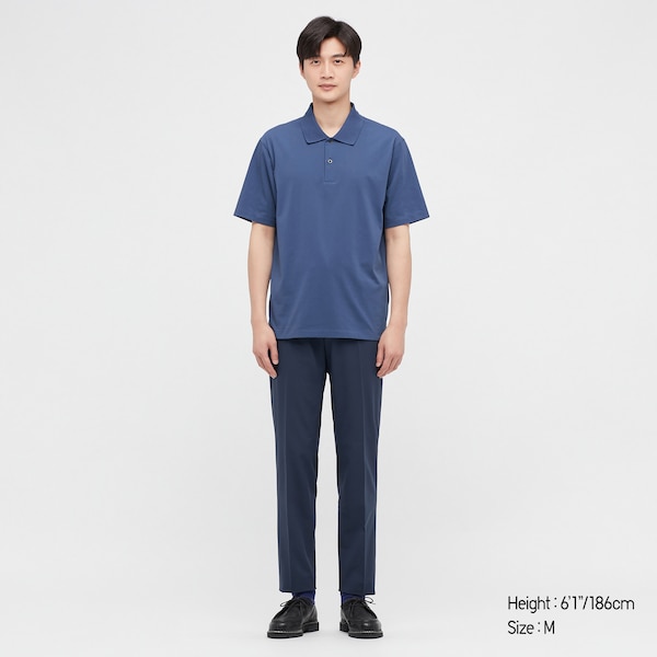 White Men Uniqlo AIRism Polo Shirt | 3291-PXDIO