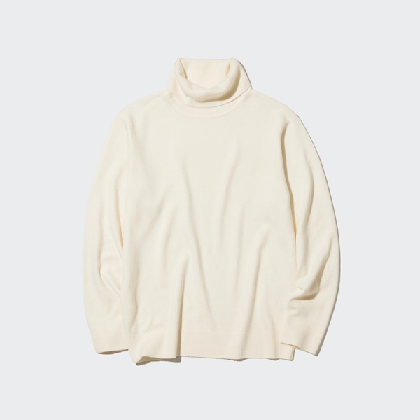 White Men Uniqlo Cashmere Turtleneck Long-Sleeve Sweaters | 3926-PFTLZ