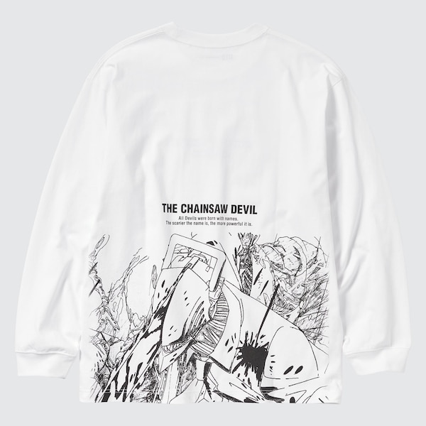 White Men Uniqlo Chainsaw Man × Kosuke Kawamura UT T Shirts | 1037-GHVZS