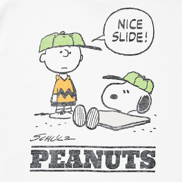 White Men Uniqlo PEANUTS Charlie Brown's Baseball Team Long-Sleeve Sweatshirts | 5026-ZNFMG