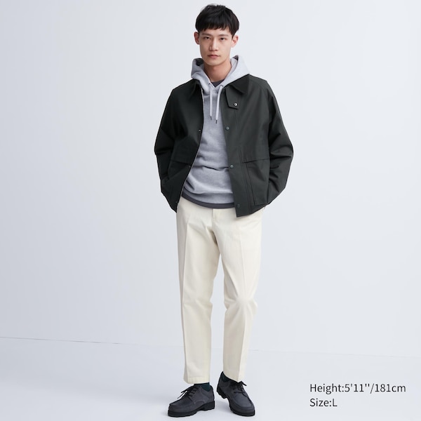 White Men Uniqlo Smart Ankle Pants | 4069-HAFNV