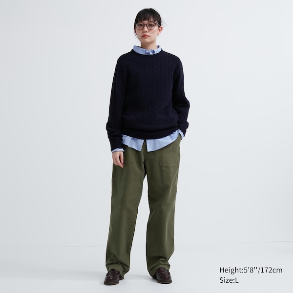 White Men Uniqlo Utility Work Pants | 0572-HQYKJ