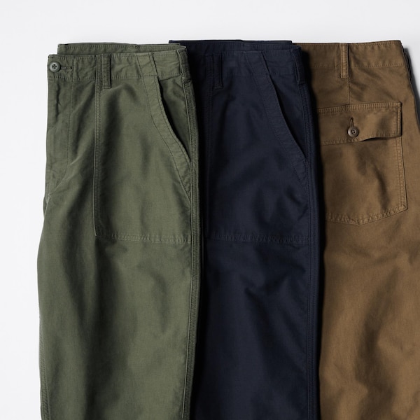 White Men Uniqlo Utility Work Pants | 0572-HQYKJ