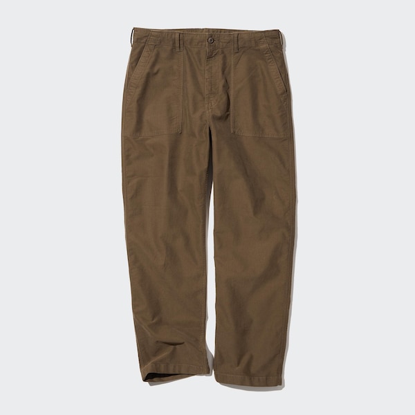 White Men Uniqlo Utility Work Pants | 0572-HQYKJ