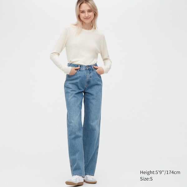 White Women Uniqlo Extra Fine Merino Crew Neck Long-Sleeve Sweaters | 5241-OCZKW