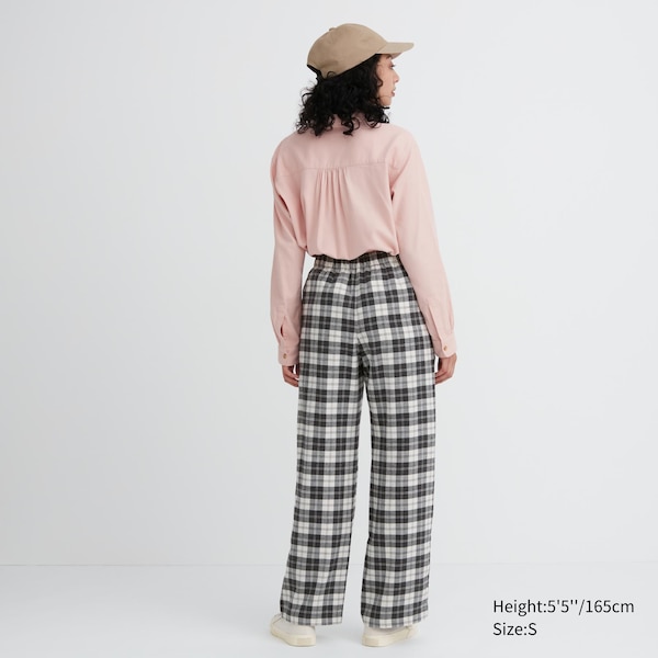 White Women Uniqlo Flannel Pants | 4387-BDAOZ