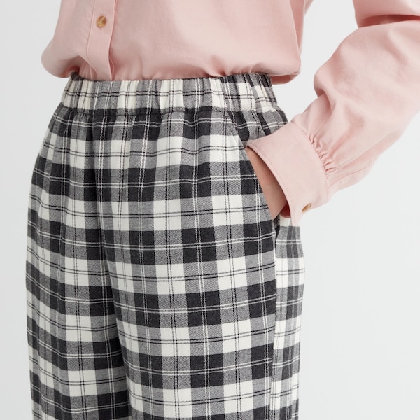 White Women Uniqlo Flannel Pants | 4387-BDAOZ