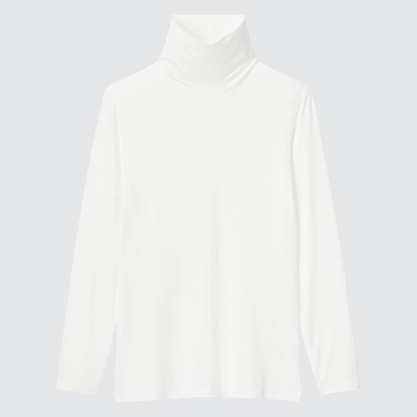 White Women Uniqlo HEATTECH Turtleneck Long-Sleeve T Shirts | 5207-SPUKD