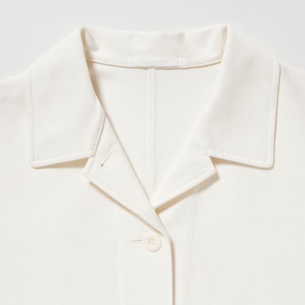 White Women Uniqlo Jersey Relaxed jackets | 2165-JPSMH