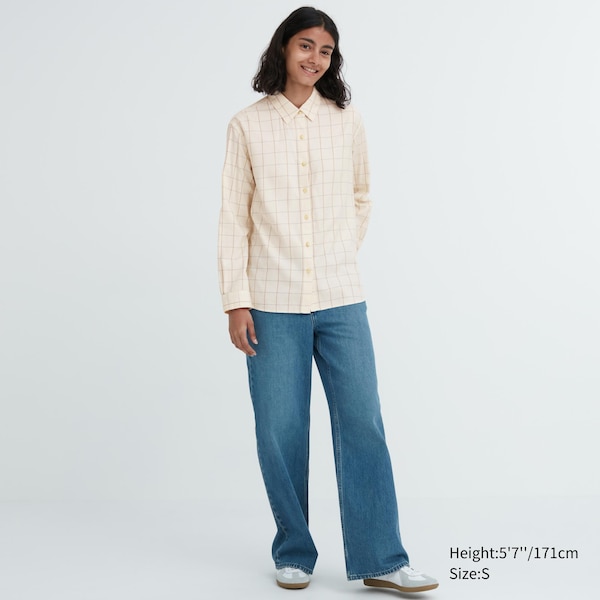 White Women Uniqlo Soft Brushed Checked Long-Sleeve Shirts | 1563-MOVXE