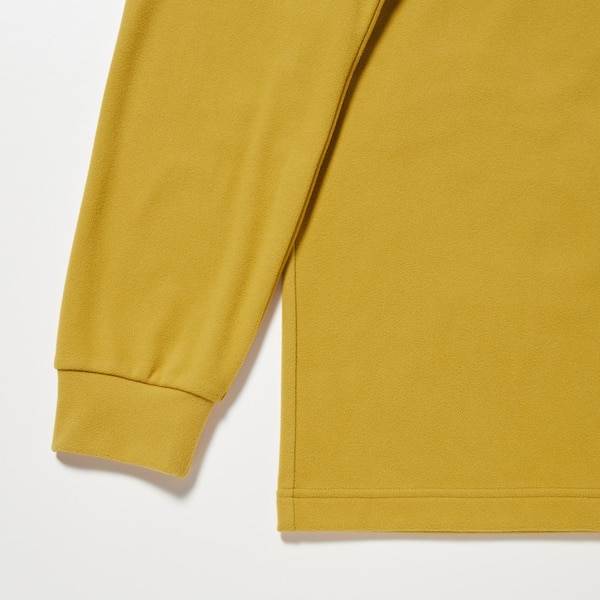 Yellow Men Uniqlo Smooth Fleece Half-Zip Long-Sleeve T Shirts | 3170-ZUONB