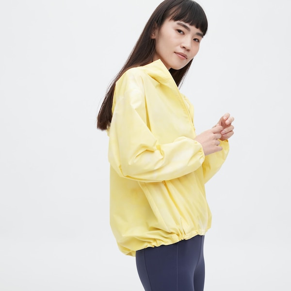 Yellow Women Uniqlo UV Protection Printed Pocketable Parka | 5406-FJIUA