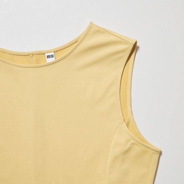 Yellow Women Uniqlo Ultra Stretch AIRism Sleeveless Dress | 3704-JXHZT