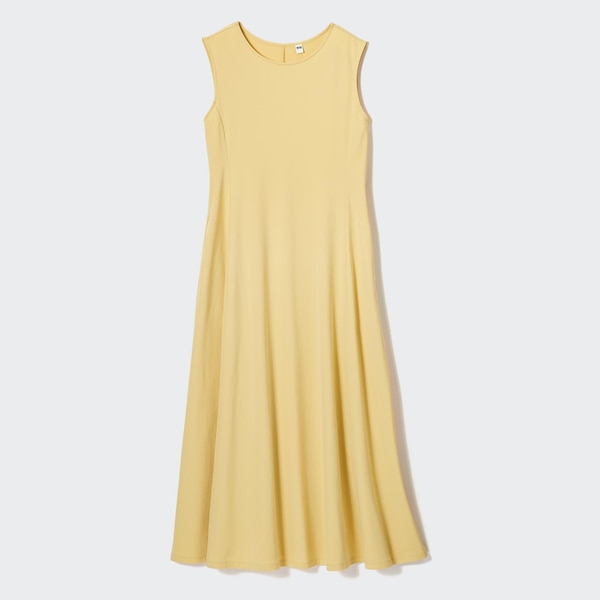 Yellow Women Uniqlo Ultra Stretch AIRism Sleeveless Dress | 3704-JXHZT